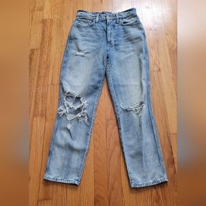 Lucky Brand Jeans Drew Mom High Rise Ripped 4A 27 NWT NEW